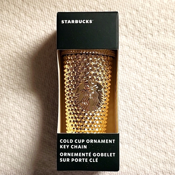 Starbucks Accessories - Starbucks Gold Cold Cup Ornament Key Chain